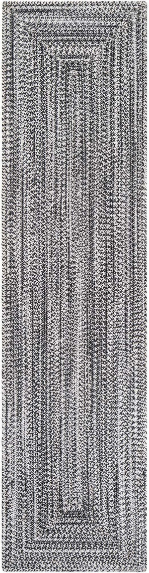 Washable Black and White 2' x 8' Eco Verse Indoor Outdoor Washable Runner Area Rug Easy to Clean Stain Resistant & Durable Weather Resistant for Patio, Deck, Terrace, Balcony, Porch 100% PET Polyester (Recycled Plastic Bottles) for Sale at Rug Engine