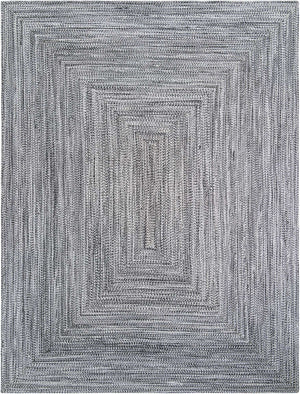 Washable Black and White 9' x 12' Eco Verse Indoor Outdoor Washable Rectangle Area Rug Easy to Clean Stain Resistant & Durable Weather Resistant for Patio, Deck, Terrace, Balcony, Porch 100% PET Polyester (Recycled Plastic Bottles) for Sale at Rug Engine
