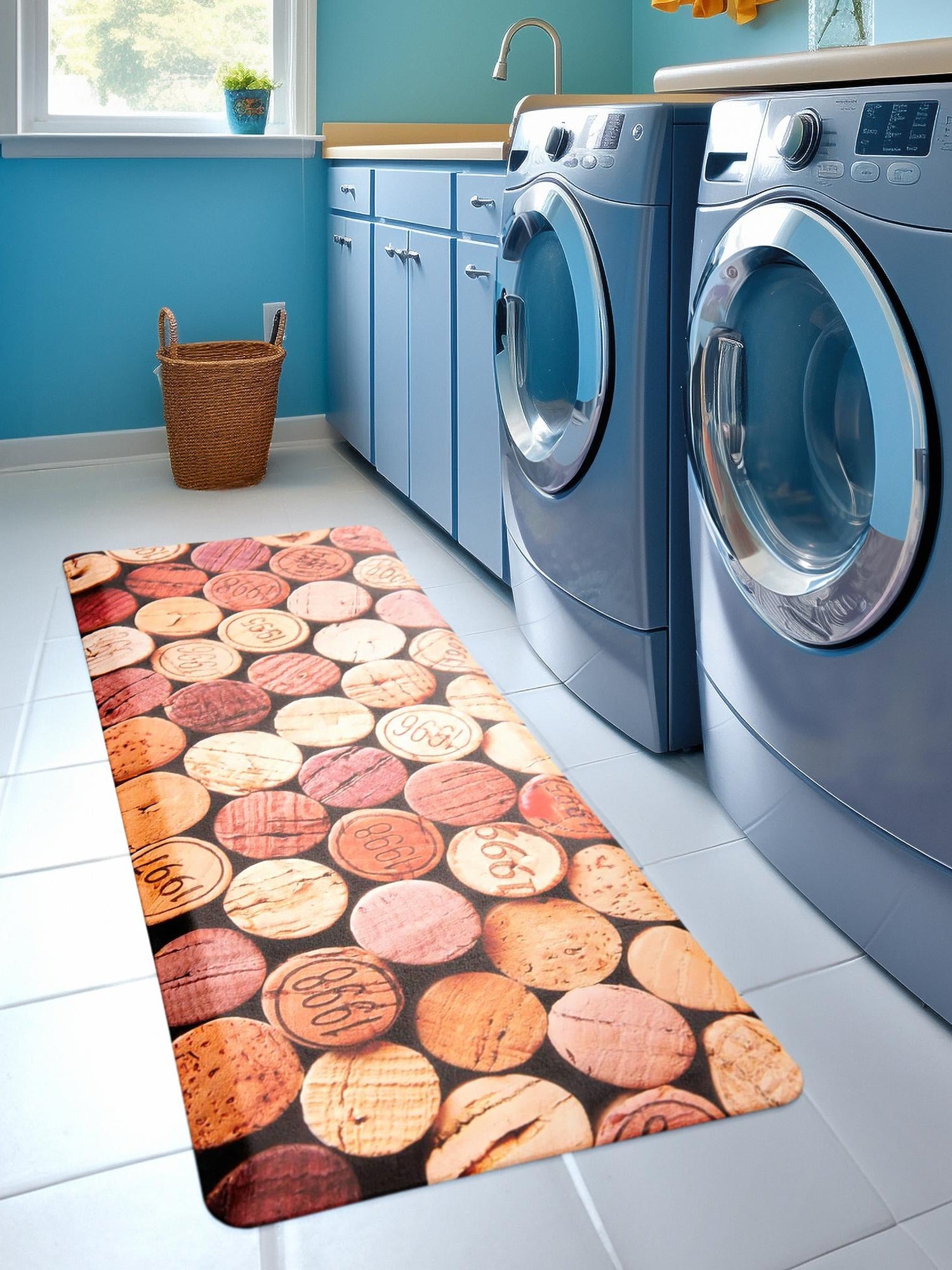 Anti-Fatigue Multicolor 2' x 5' Comfort Standing Mat Runner Area Rug for Kitchen, Bath, Laundry Room, Office Colorful PVC Durable Non-Slip Water Resistant Spill Proof Rug Thick Rubber for Sale at Rug Engine