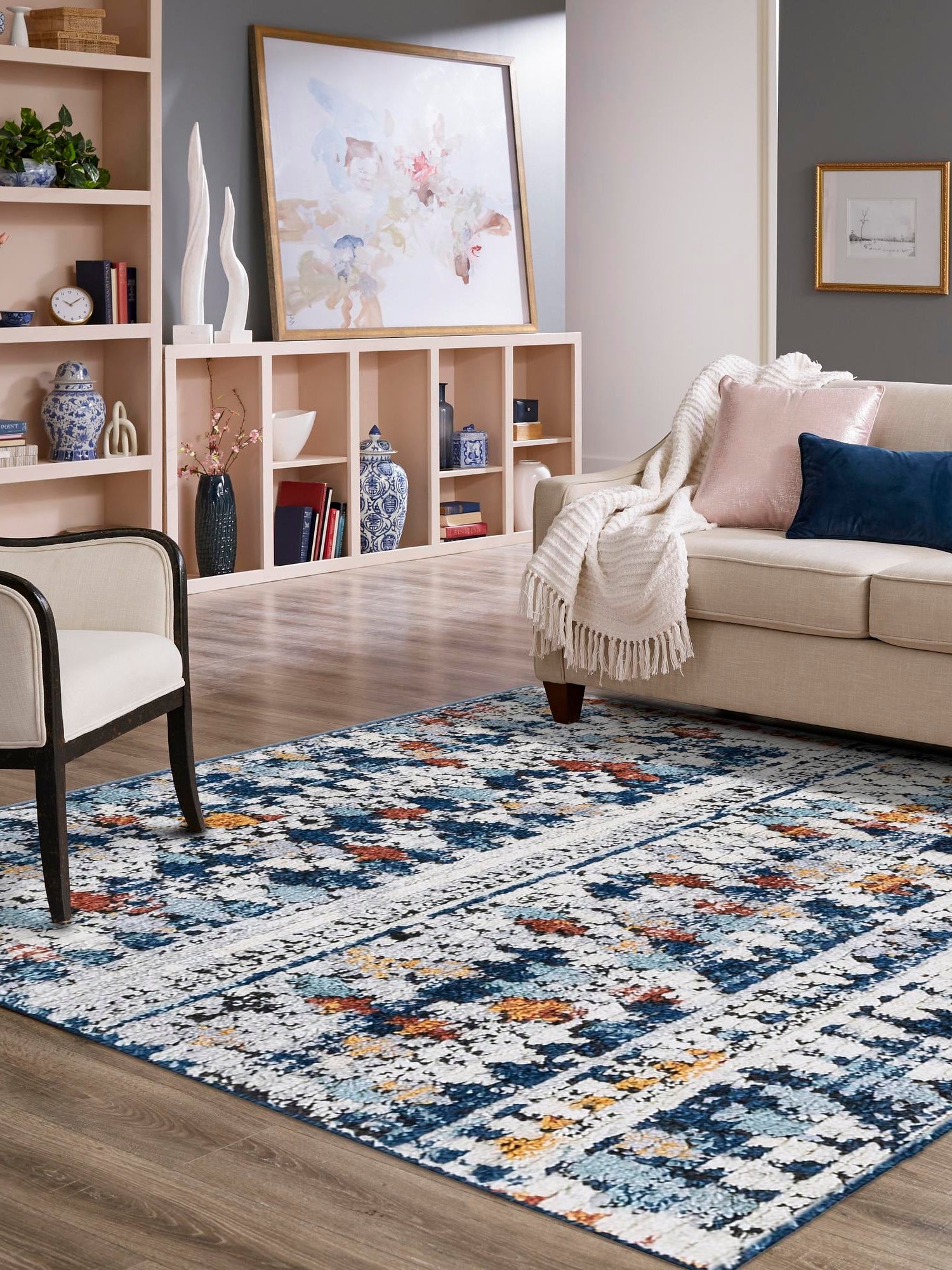 Multicolor 3' 3 x 3' 3 Morocco Square Area Rug 100% Polyester Traditional Classic Carpet for Moroccan Inspired Interior Design Home Decor for Sale at Rug Engine