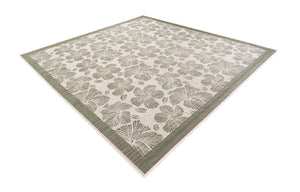 Ivory and Beige 10' x 10' Baja Outdoor Square Area Rug Weather Resistant for Patio, Deck, Terrace, Balcony, Porch 100% Polypropylene Modern Outside Decor for Sale at Rug Engine