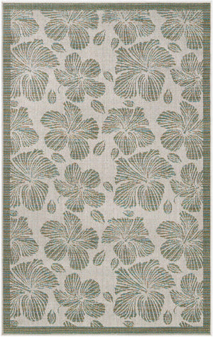 Ivory and Beige 5' 3 x 8' Baja Outdoor Rectangle Area Rug Weather Resistant for Patio, Deck, Terrace, Balcony, Porch 100% Polypropylene Modern Outside Decor for Sale at Rug Engine