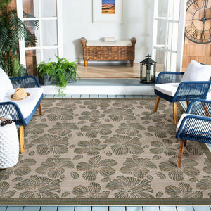 Ivory and Beige 10' x 10' Baja Outdoor Square Area Rug Weather Resistant for Patio, Deck, Terrace, Balcony, Porch 100% Polypropylene Modern Outside Decor for Sale at Rug Engine