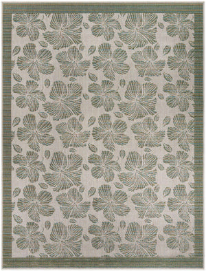 Ivory and Beige 7' 10 x 10' Baja Outdoor Rectangle Area Rug Weather Resistant for Patio, Deck, Terrace, Balcony, Porch 100% Polypropylene Modern Outside Decor for Sale at Rug Engine