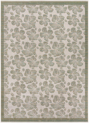 Ivory and Beige 9' x 12' Baja Outdoor Rectangle Area Rug Weather Resistant for Patio, Deck, Terrace, Balcony, Porch 100% Polypropylene Modern Outside Decor for Sale at Rug Engine
