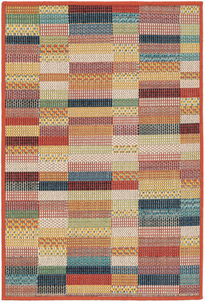 Multicolor 2' x 3' 1 Baja Outdoor Rectangle Area Rug Weather Resistant for Patio, Deck, Terrace, Balcony, Porch 100% Polypropylene Modern Outside Decor for Sale at Rug Engine