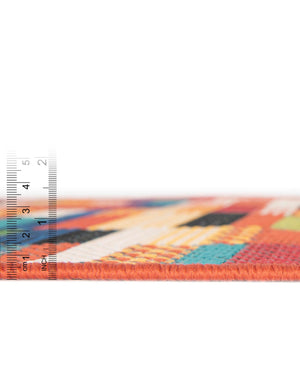 Multicolor 6' 1 x 9' Baja Outdoor Rectangle Area Rug Weather Resistant for Patio, Deck, Terrace, Balcony, Porch 100% Polypropylene Modern Outside Decor for Sale at Rug Engine