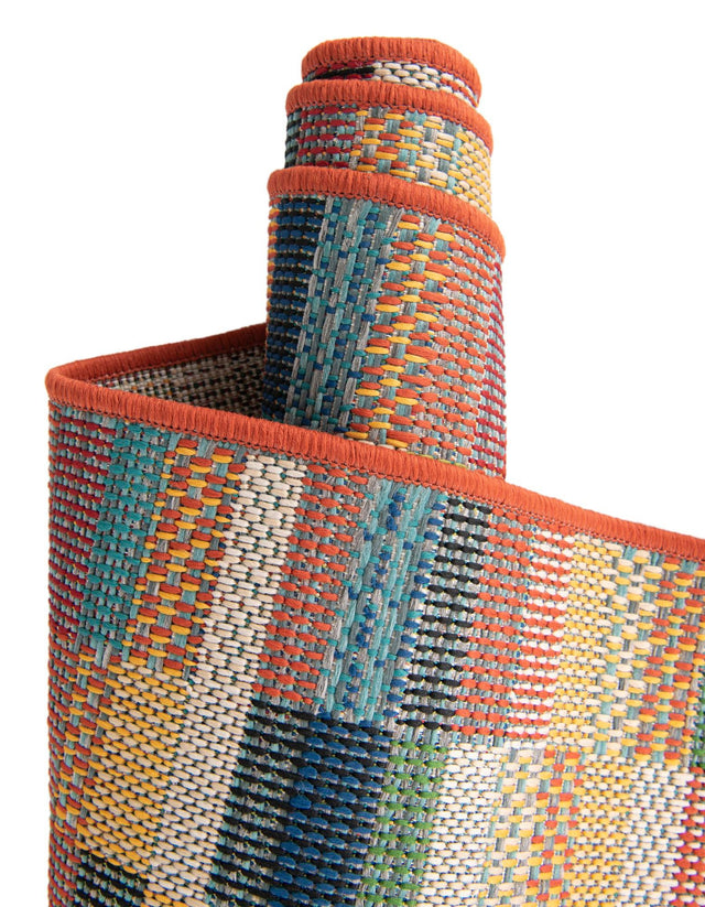 Multicolor 4' 1 x 6' 1 Baja Outdoor Rectangle Rug