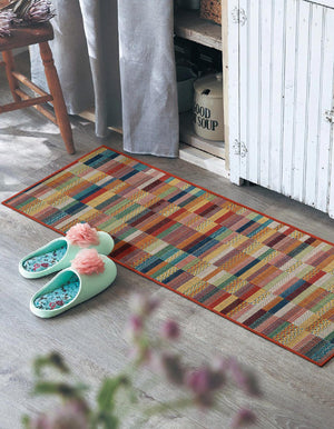 Multicolor 2' x 5' 1 Baja Outdoor Runner Area Rug Weather Resistant for Patio, Deck, Terrace, Balcony, Porch 100% Polypropylene Modern Outside Decor for Sale at Rug Engine