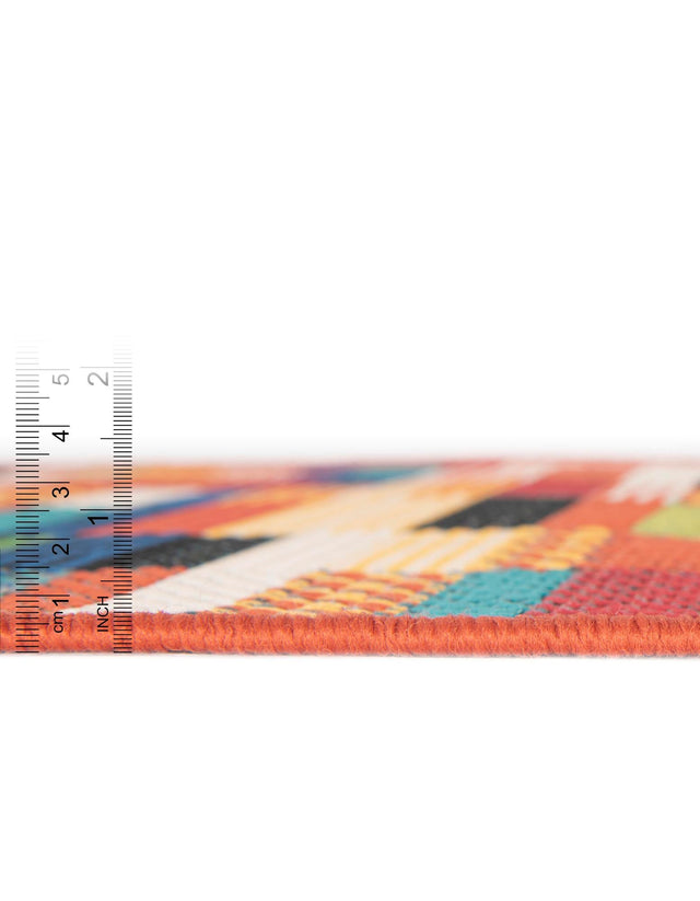 Multicolor 6' 1 x 6' 1 Baja Outdoor Round Area Rug Weather Resistant for Patio, Deck, Terrace, Balcony, Porch 100% Polypropylene Modern Outside Decor for Sale at Rug Engine