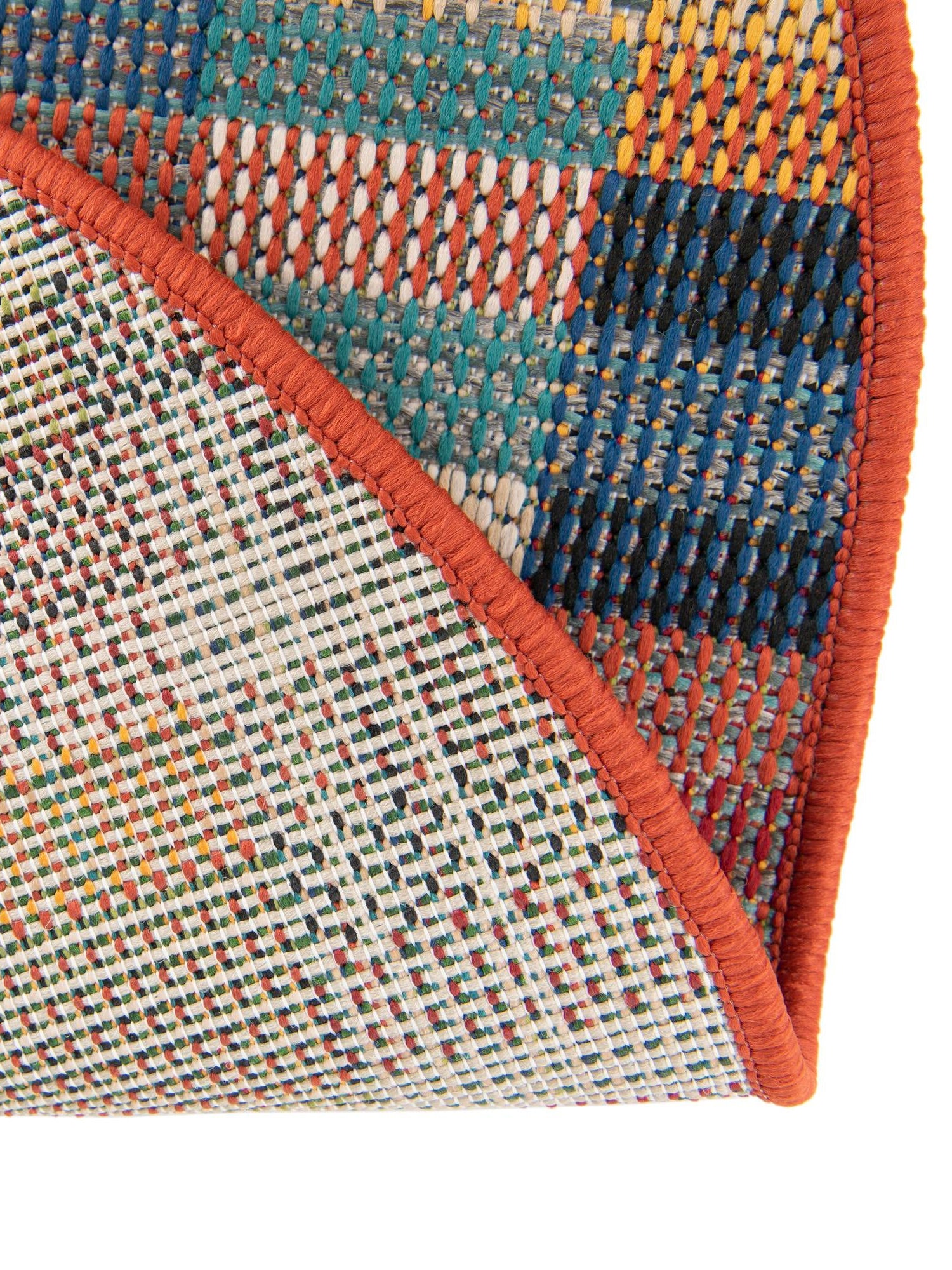 Multicolor 10' x 10' Baja Outdoor Round Area Rug Weather Resistant for Patio, Deck, Terrace, Balcony, Porch 100% Polypropylene Modern Outside Decor for Sale at Rug Engine