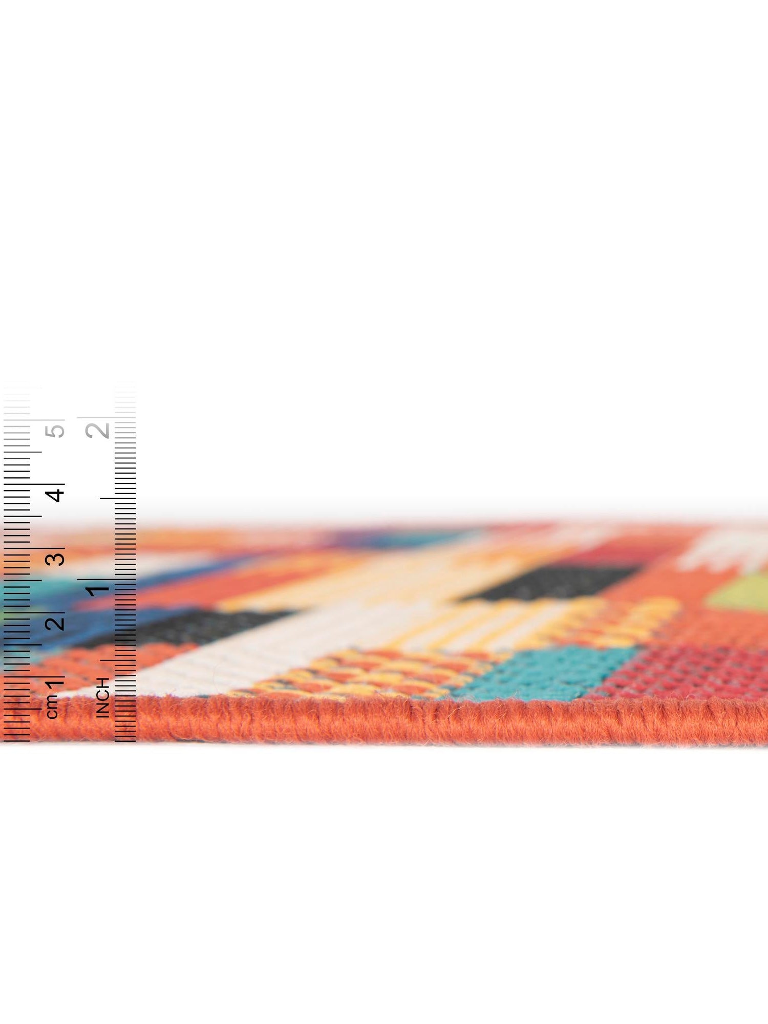Multicolor 7' 10 x 7' 10 Baja Outdoor Square Area Rug Weather Resistant for Patio, Deck, Terrace, Balcony, Porch 100% Polypropylene Modern Outside Decor for Sale at Rug Engine