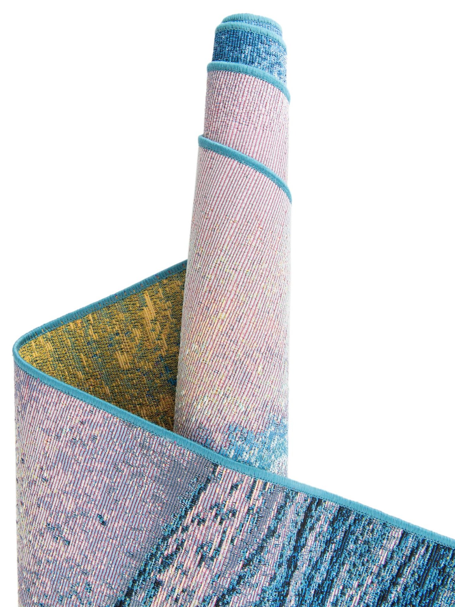 Blue 9' x 12' Outdoor Modern Rectangle Area Rug Weather Resistant for Patio, Deck, Terrace, Balcony, Porch 100% Polypropylene Modern Outside Carpet for Sale at Rug Engine