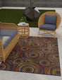 Multicolor 4' 1 x 6' 1 Baja Outdoor Rectangle Area Rug Weather Resistant for Patio, Deck, Terrace, Balcony, Porch 100% Polypropylene Modern Outside Decor for Sale at Rug Engine