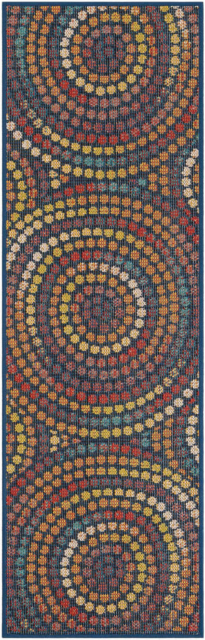 Multicolor 2' x 6' 1 Baja Outdoor Runner Area Rug Weather Resistant for Patio, Deck, Terrace, Balcony, Porch 100% Polypropylene Modern Outside Decor for Sale at Rug Engine