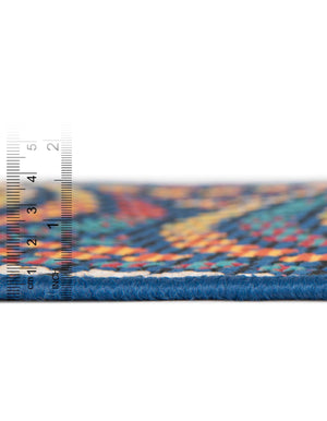 Multicolor 7' 10 x 7' 10 Baja Outdoor Square Area Rug Weather Resistant for Patio, Deck, Terrace, Balcony, Porch 100% Polypropylene Modern Outside Decor for Sale at Rug Engine