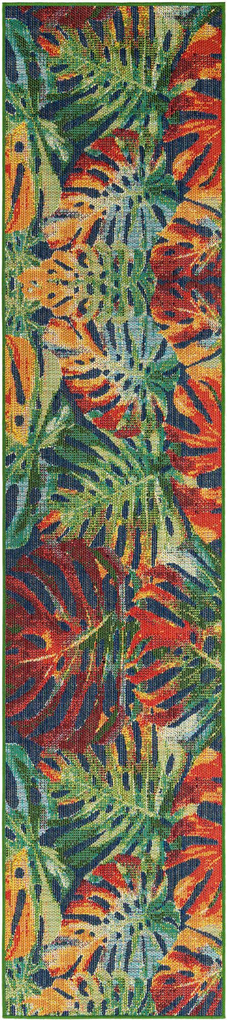 Multicolor 2' 7 x 12' Baja Outdoor Runner Area Rug Weather Resistant for Patio, Deck, Terrace, Balcony, Porch 100% Polypropylene Modern Outside Decor for Sale at Rug Engine