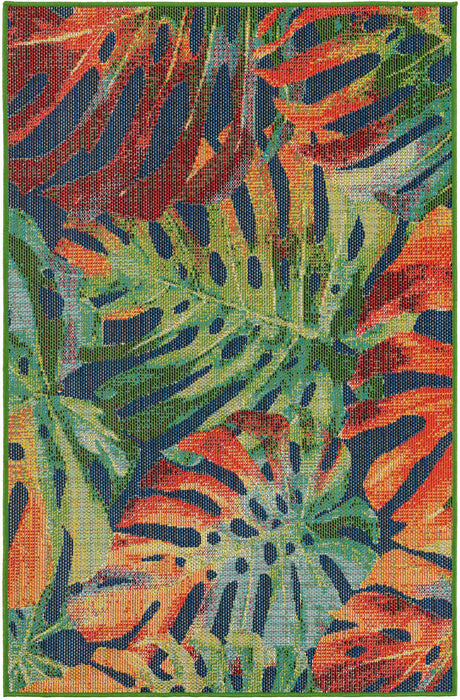 Multicolor 4' 1 x 6' 1 Baja Outdoor Rectangle Rug