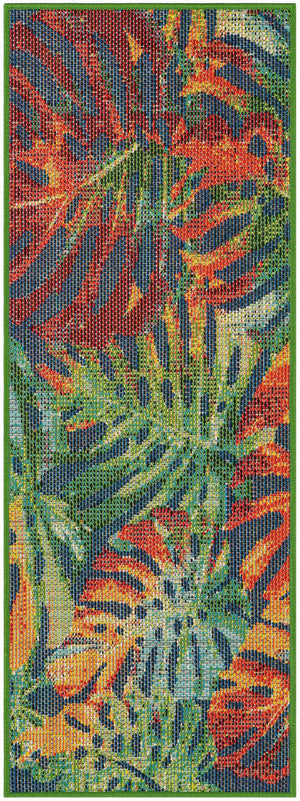 Multicolor 2' x 5' 1 Baja Outdoor Runner Area Rug Weather Resistant for Patio, Deck, Terrace, Balcony, Porch 100% Polypropylene Modern Outside Decor for Sale at Rug Engine