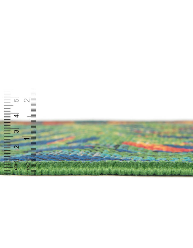 Multicolor 9' x 12' Baja Outdoor Rectangle Area Rug Weather Resistant for Patio, Deck, Terrace, Balcony, Porch 100% Polypropylene Modern Outside Decor for Sale at Rug Engine