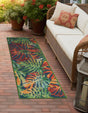 Multicolor 2' x 5' 1 Baja Outdoor Runner Area Rug Weather Resistant for Patio, Deck, Terrace, Balcony, Porch 100% Polypropylene Modern Outside Decor for Sale at Rug Engine