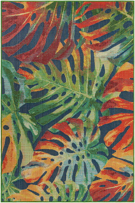 Multicolor 6' 1 x 9' Baja Outdoor Rectangle Rug