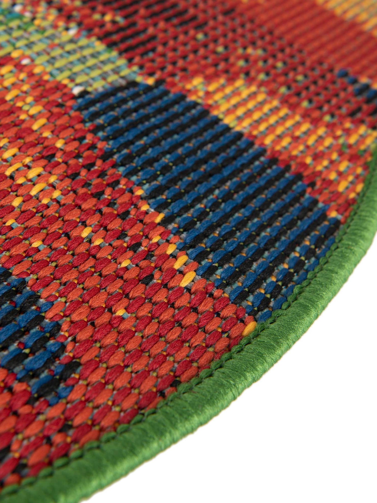 Multicolor 4' 1 x 4' 1 Baja Outdoor Round Area Rug Weather Resistant for Patio, Deck, Terrace, Balcony, Porch 100% Polypropylene Modern Outside Decor for Sale at Rug Engine