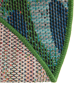 Multicolor 8' x 8' Baja Outdoor Round Rug
