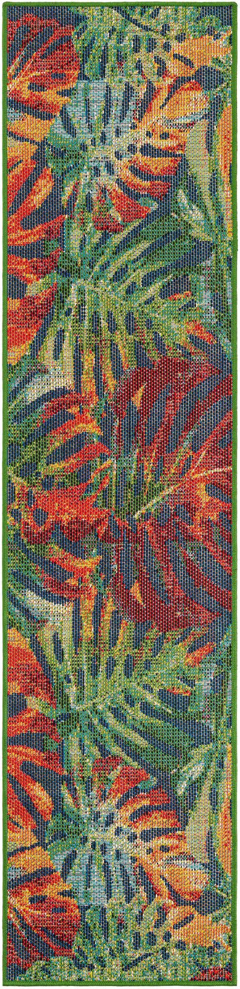 Multicolor 2' x 8' Baja Outdoor Runner Area Rug Weather Resistant for Patio, Deck, Terrace, Balcony, Porch 100% Polypropylene Modern Outside Decor for Sale at Rug Engine