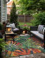 Multicolor 10' x 10' Baja Outdoor Square Area Rug Weather Resistant for Patio, Deck, Terrace, Balcony, Porch 100% Polypropylene Modern Outside Decor for Sale at Rug Engine
