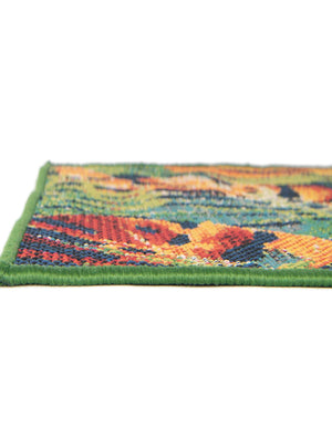 Multicolor 7' 10 x 7' 10 Baja Outdoor Square Area Rug Weather Resistant for Patio, Deck, Terrace, Balcony, Porch 100% Polypropylene Modern Outside Decor for Sale at Rug Engine