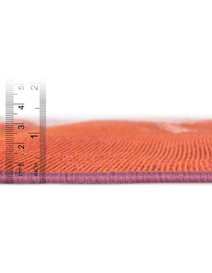 Gray and Pink 2' x 3' 1 Outdoor Modern Rectangle Area Rug Weather Resistant for Patio, Deck, Terrace, Balcony, Porch 100% Polypropylene Modern Outside Carpet for Sale at Rug Engine