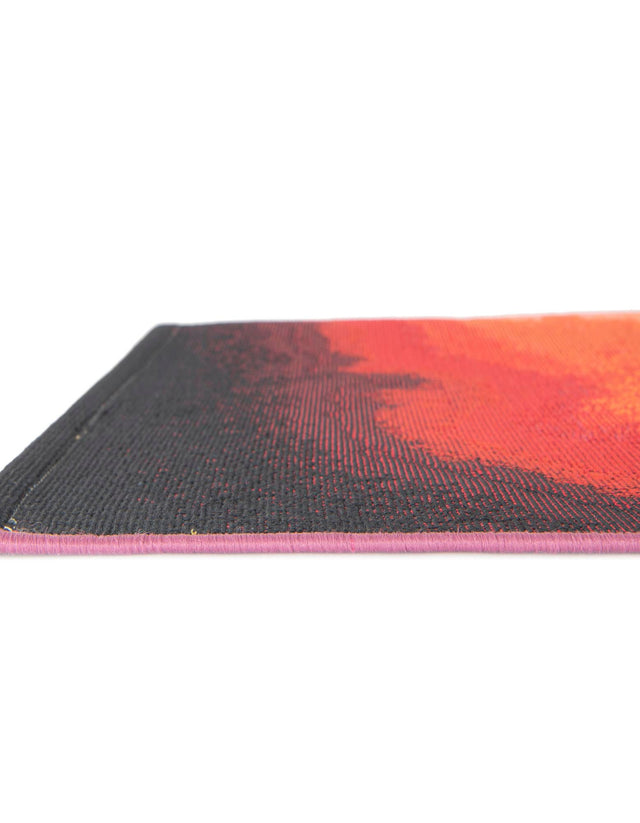 Gray and Pink 5' 3 x 8' Outdoor Modern Rectangle Area Rug Weather Resistant for Patio, Deck, Terrace, Balcony, Porch 100% Polypropylene Modern Outside Carpet for Sale at Rug Engine