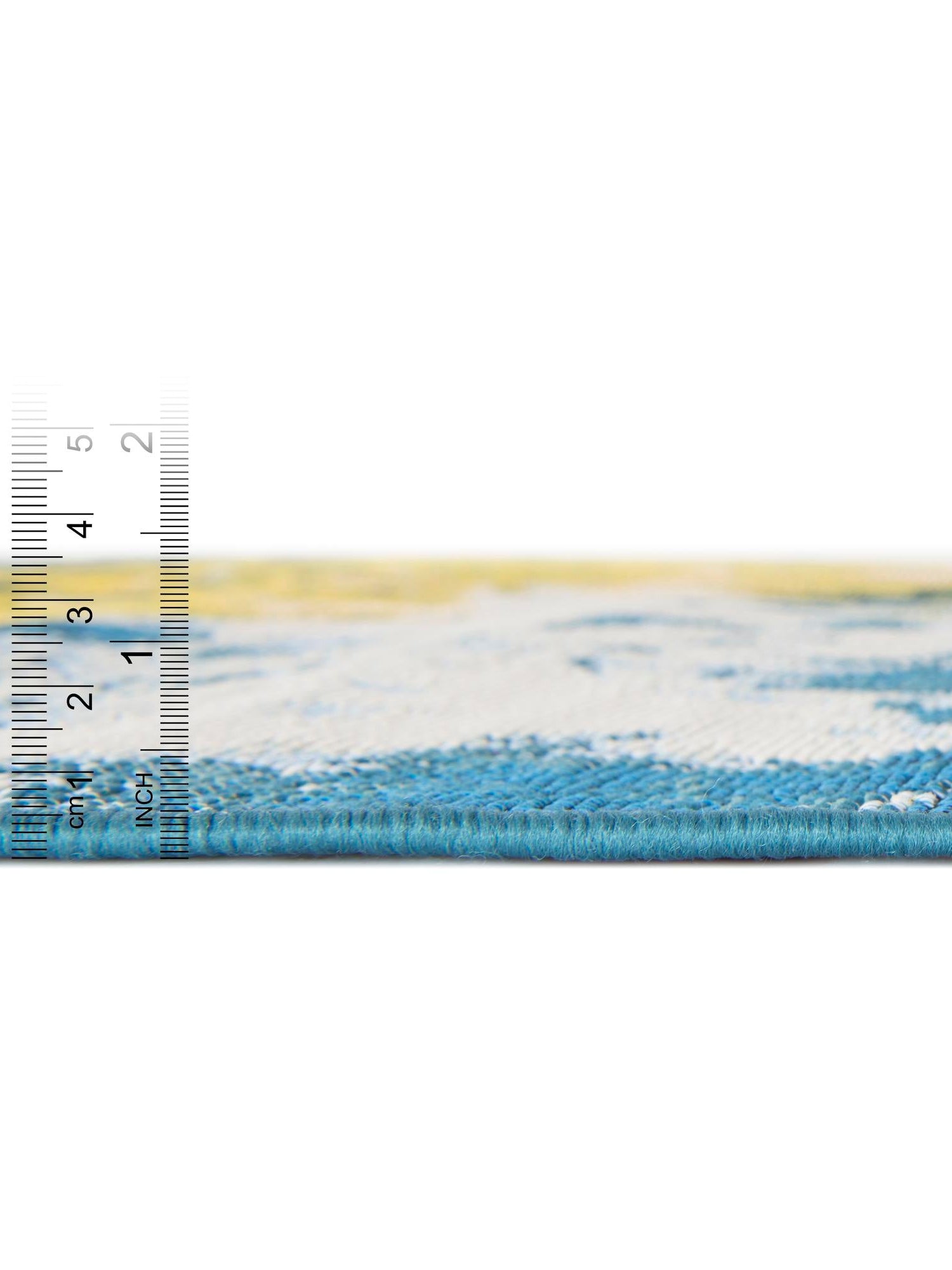 Blue 2' x 5' 1 Outdoor Modern Runner Area Rug Weather Resistant for Patio, Deck, Terrace, Balcony, Porch 100% Polypropylene Modern Outside Carpet for Sale at Rug Engine