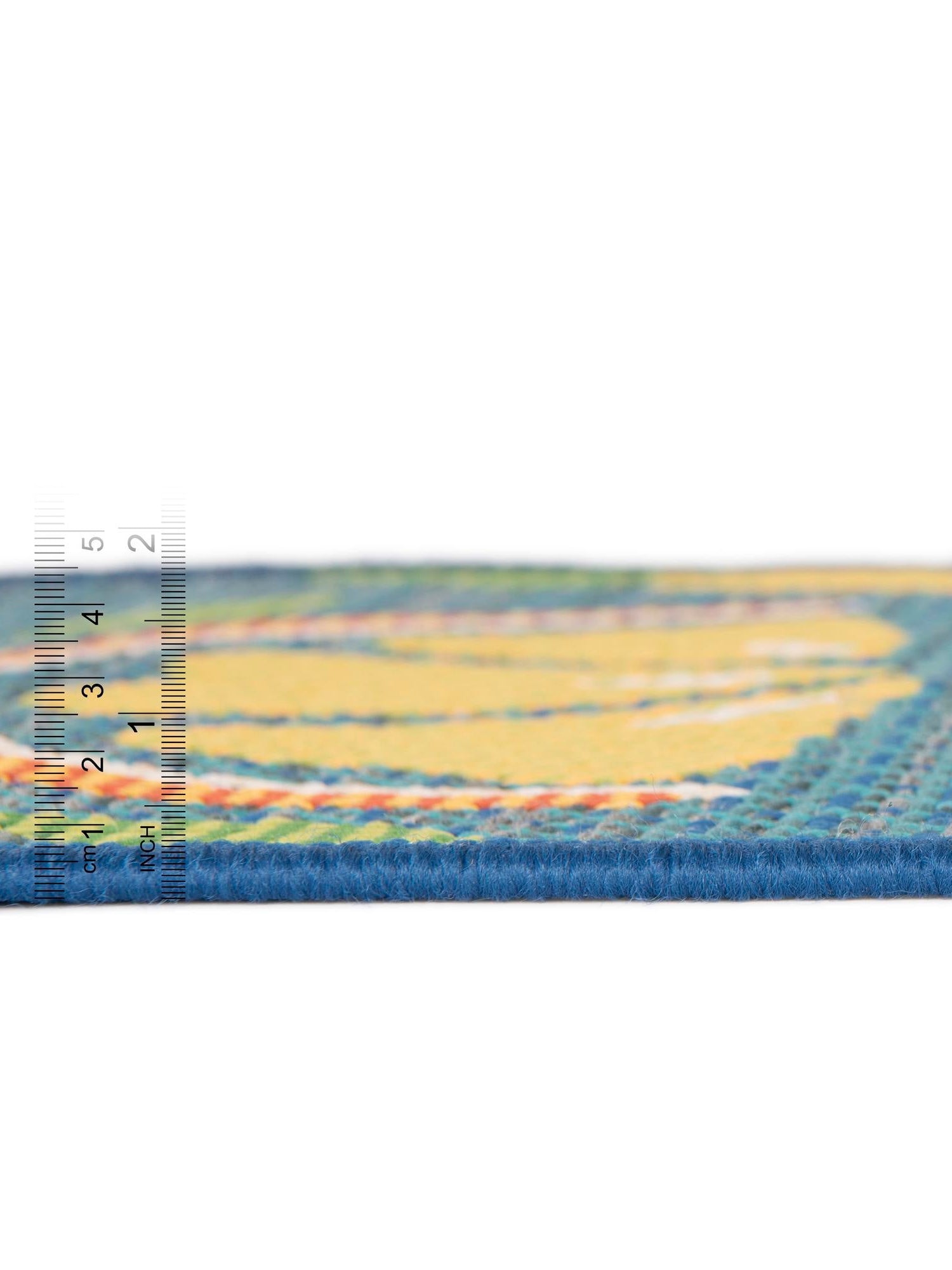 Blue 6' 1 x 9' Baja Outdoor Rectangle Area Rug Weather Resistant for Patio, Deck, Terrace, Balcony, Porch 100% Polypropylene Modern Outside Decor for Sale at Rug Engine