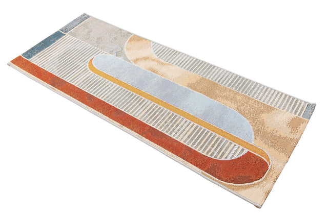 Multicolor 2' x 5' 1 Outdoor Modern Runner Area Rug Weather Resistant for Patio, Deck, Terrace, Balcony, Porch 100% Polypropylene Modern Outside Carpet for Sale at Rug Engine