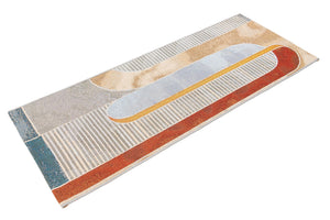 Multicolor 2' x 5' 1 Outdoor Modern Runner Area Rug Weather Resistant for Patio, Deck, Terrace, Balcony, Porch 100% Polypropylene Modern Outside Carpet for Sale at Rug Engine