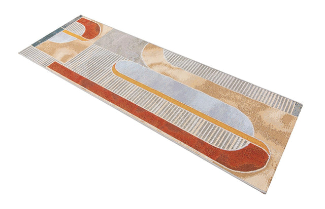 Multicolor 2' x 6' 1 Outdoor Modern Runner Area Rug Weather Resistant for Patio, Deck, Terrace, Balcony, Porch 100% Polypropylene Modern Outside Carpet for Sale at Rug Engine