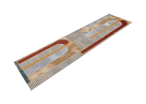 Multicolor 2' x 8' Outdoor Modern Runner Area Rug Weather Resistant for Patio, Deck, Terrace, Balcony, Porch 100% Polypropylene Modern Outside Carpet for Sale at Rug Engine