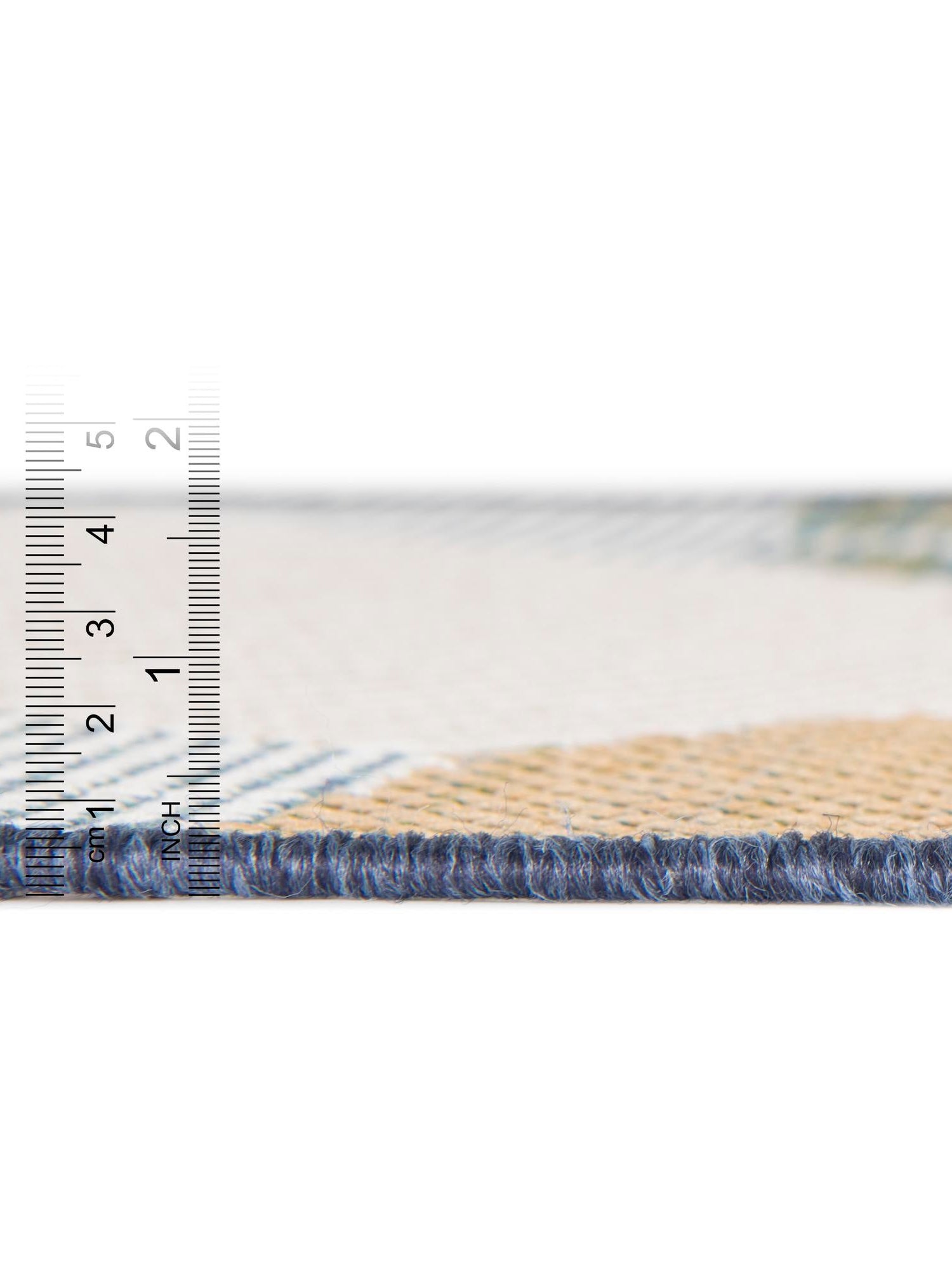 Blue 6' 1 x 9' Baja Outdoor Rectangle Area Rug Weather Resistant for Patio, Deck, Terrace, Balcony, Porch 100% Polypropylene Modern Outside Decor for Sale at Rug Engine