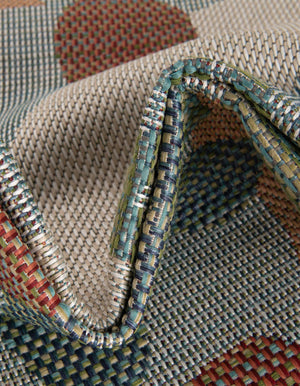 Blue 6' 1 x 9' Baja Outdoor Rectangle Rug