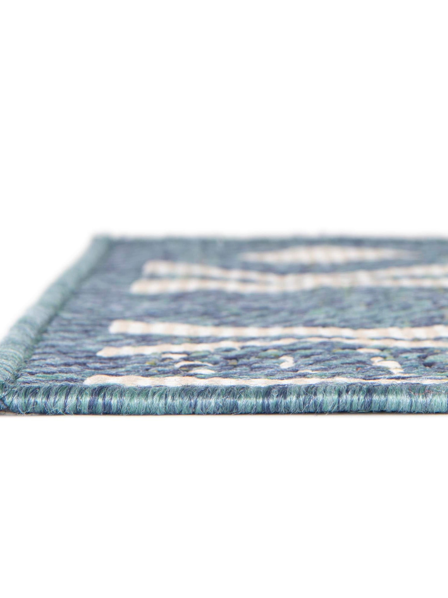 Blue 2' x 5' 1 Baja Outdoor Runner Area Rug Weather Resistant for Patio, Deck, Terrace, Balcony, Porch 100% Polypropylene Modern Outside Decor for Sale at Rug Engine