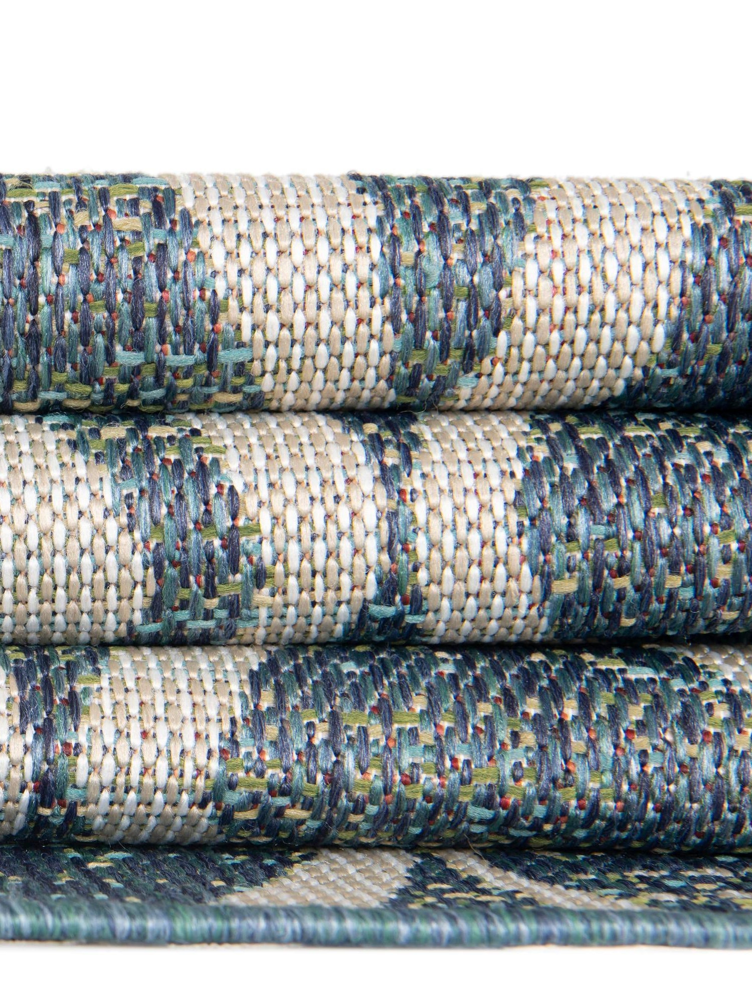 Blue 7' 10 x 7' 10 Baja Outdoor Square Area Rug Weather Resistant for Patio, Deck, Terrace, Balcony, Porch 100% Polypropylene Modern Outside Decor for Sale at Rug Engine