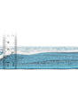 Blue and Ivory 5' 3 x 5' 3 Outdoor Modern Round Area Rug Weather Resistant for Patio, Deck, Terrace, Balcony, Porch 100% Polypropylene Modern Outside Carpet for Sale at Rug Engine