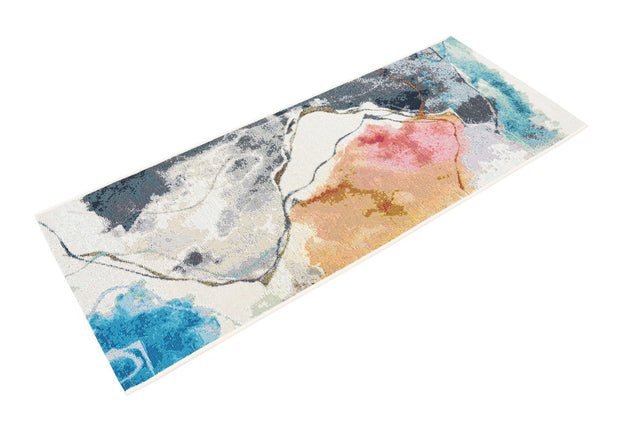 Multicolor 2' x 5' 1 Outdoor Modern Runner Area Rug Weather Resistant for Patio, Deck, Terrace, Balcony, Porch 100% Polypropylene Modern Outside Carpet for Sale at Rug Engine