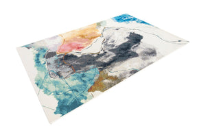 Multicolor 5' 3 x 8' Outdoor Modern Rectangle Area Rug Weather Resistant for Patio, Deck, Terrace, Balcony, Porch 100% Polypropylene Modern Outside Carpet for Sale at Rug Engine
