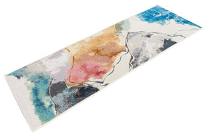 Multicolor 2' x 6' 1 Outdoor Modern Runner Area Rug Weather Resistant for Patio, Deck, Terrace, Balcony, Porch 100% Polypropylene Modern Outside Carpet for Sale at Rug Engine
