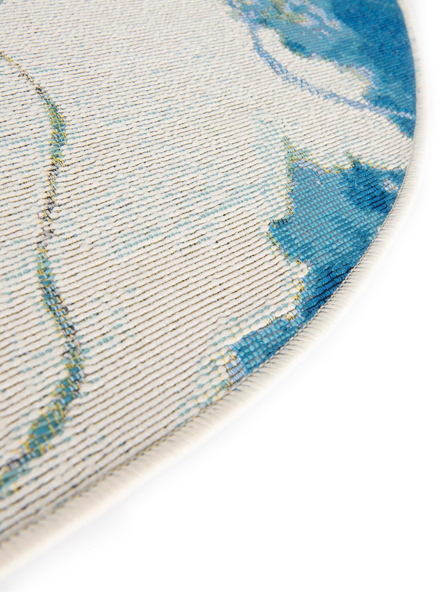 Multicolor 3' 3 x 3' 3 Outdoor Modern Round Area Rug Weather Resistant for Patio, Deck, Terrace, Balcony, Porch 100% Polypropylene Modern Outside Carpet for Sale at Rug Engine