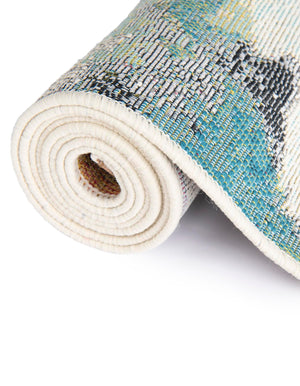 Multicolor 6' 1 x 6' 1 Outdoor Modern Round Area Rug Weather Resistant for Patio, Deck, Terrace, Balcony, Porch 100% Polypropylene Modern Outside Carpet for Sale at Rug Engine