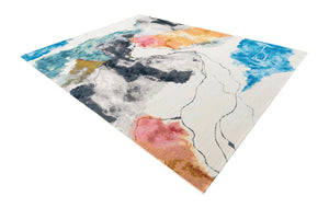 Multicolor 9' x 12' Outdoor Modern Rectangle Area Rug Weather Resistant for Patio, Deck, Terrace, Balcony, Porch 100% Polypropylene Modern Outside Carpet for Sale at Rug Engine